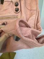 Balenciaga — Classic Work Bag Dusty Rose / Antique Rose · Aged Brass Giant Studs · Serial 173080 5741