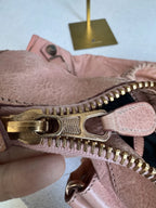Balenciaga — Classic Work Bag Dusty Rose / Antique Rose · Aged Brass Giant Studs · Serial 173080 5741