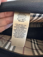 Burberry — Large Shopper Tote Black · Calf Split Leather · Nova Check Lining · Made in Italy