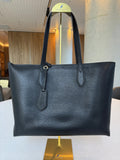 Burberry — Large Shopper Tote Black · Calf Split Leather · Nova Check Lining · Made in Italy