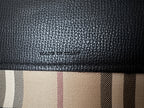 Burberry — Large Shopper Tote Black · Calf Split Leather · Nova Check Lining · Made in Italy