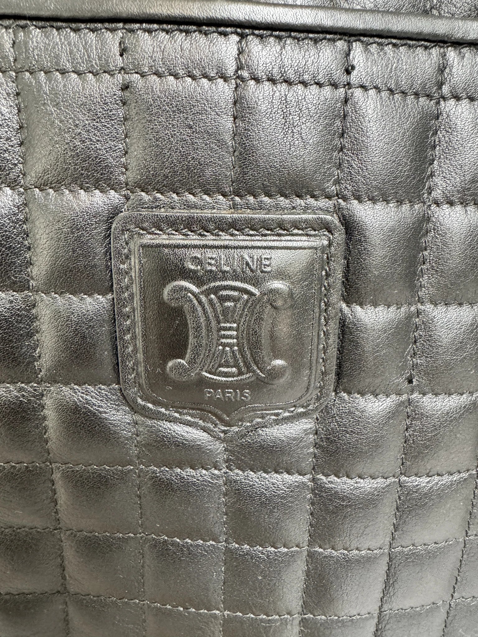 Céline — Vintage Square-Quilted Chain Shoulder Bag Noir · Lambskin · Paris