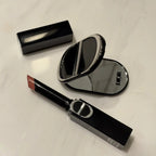 Dior — Double Mirror Black Lacquer · Silver CD Hardware · Brand New with Box