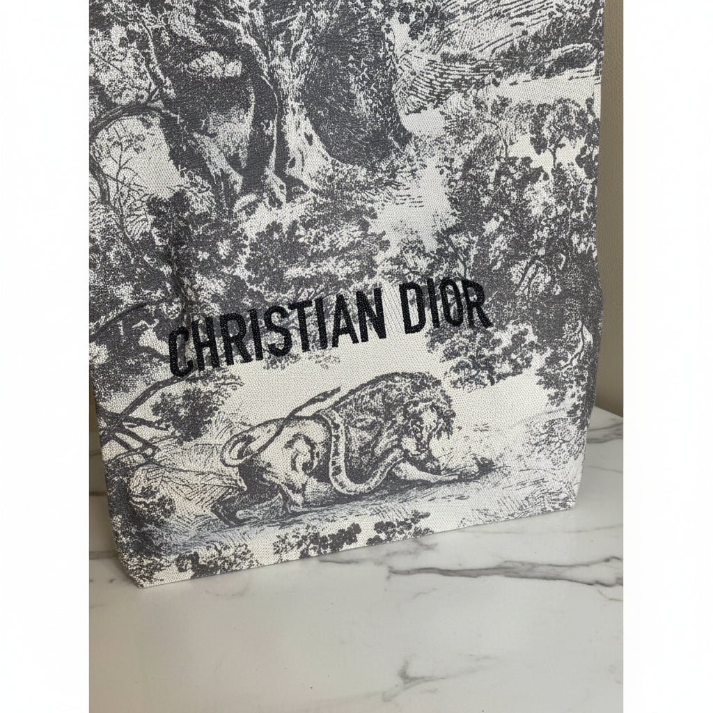 Authentic Christian Dior Toile de Jouy Canvas Tote