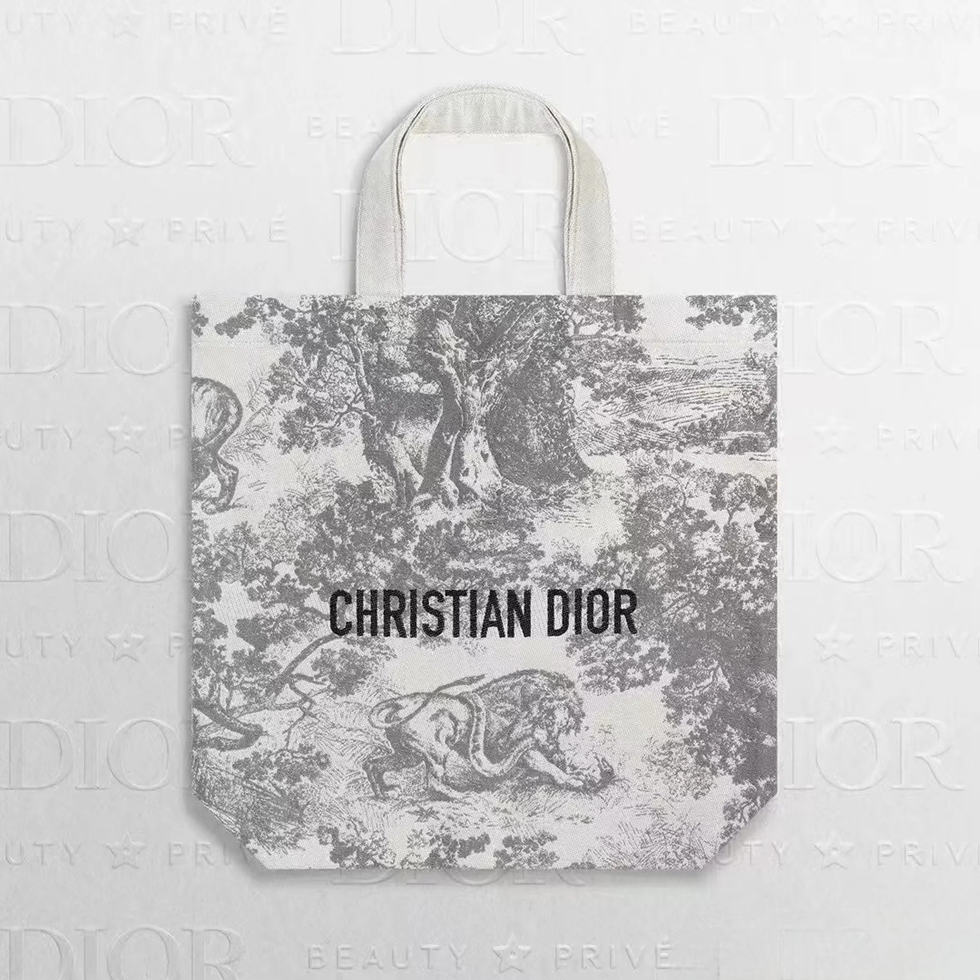Authentic Christian Dior Toile de Jouy Canvas Tote