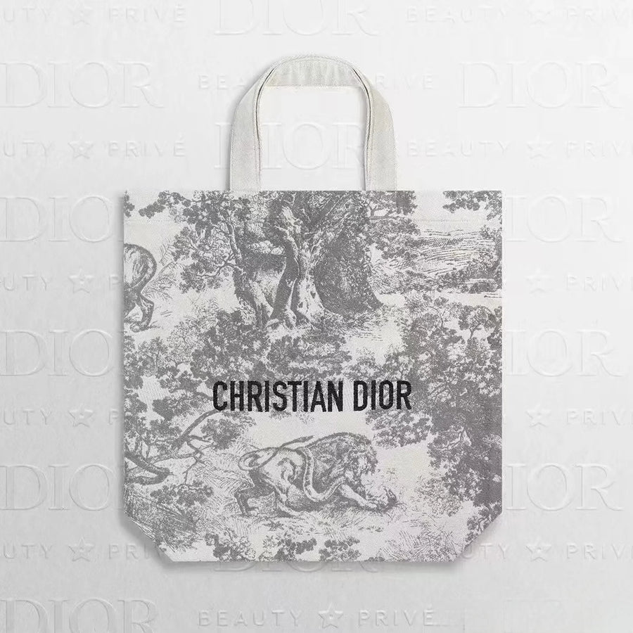 Authentic Christian Dior Toile de Jouy Canvas Tote