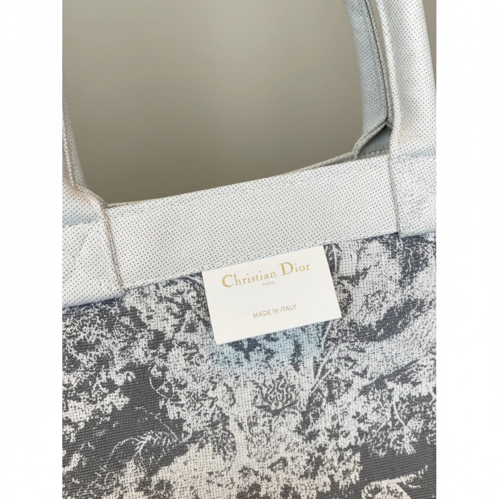 Authentic Christian Dior Toile de Jouy Canvas Tote