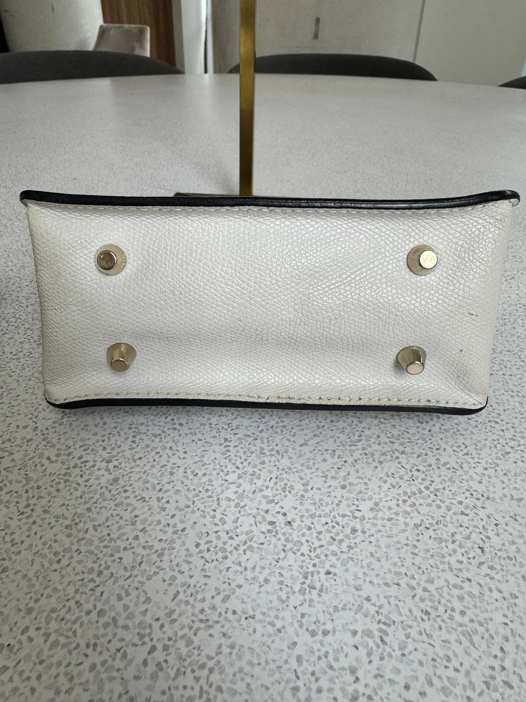 Furla — Metropolis Mini Crossbody Ivory & Black · Tiger-Print Embossed Leather · Made in Italy