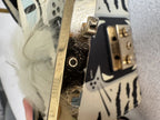 Furla — Metropolis Mini Crossbody Ivory & Black · Tiger-Print Embossed Leather · Made in Italy