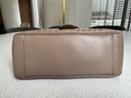 Gucci — GG Marmont Small Top Handle Bag Porcelain / Dusty Nude · Matelassé Chevron Leather · Antique Gold Hardware