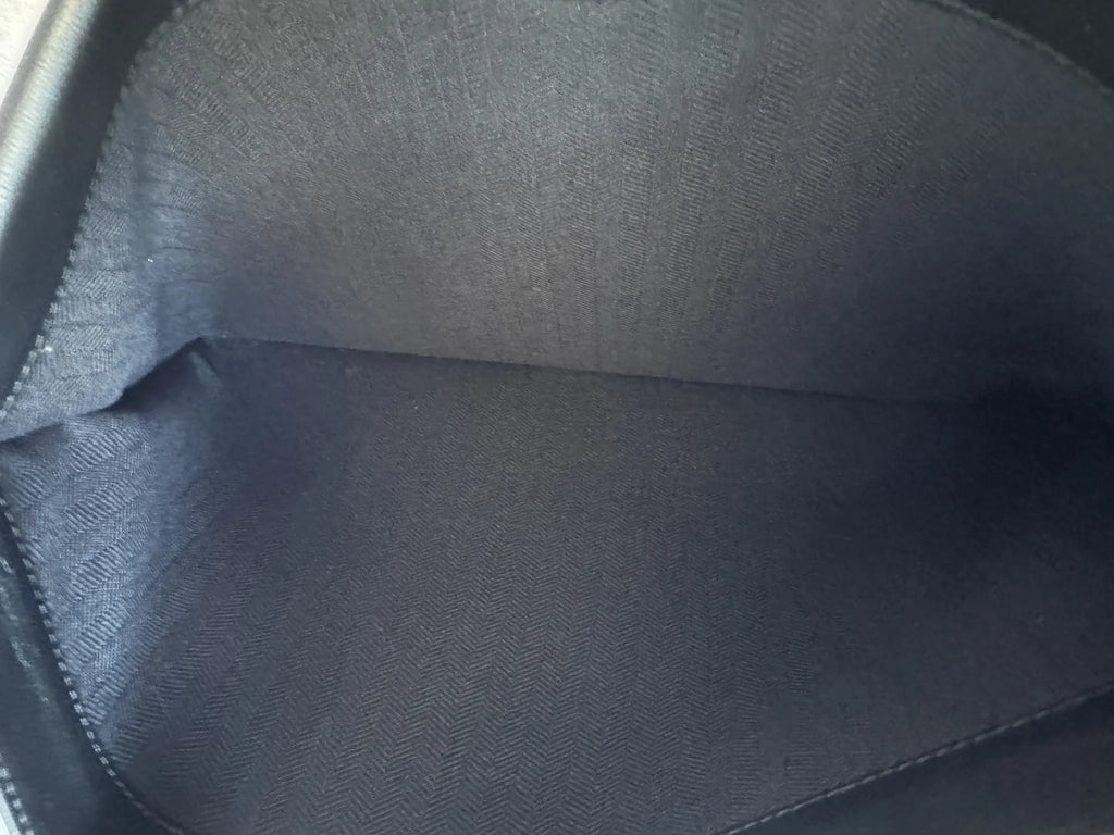 Loewe — Origami Clutch Black · Lambskin · Royal Blue Leather Interior · Made in Spain