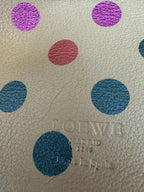 Loewe — Large Reversible Hobo Sand + Multicolour Metallic Polka Dot · Printed Calfskin / Suede · Made in Spain