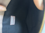 Loewe — T Pouch Taupe Repeat Anagram Leather · Made in Spain