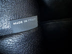 Prada — Large Saffiano Pouch Rubino · Saffiano Leather · Silver Hardware · Made in Italy