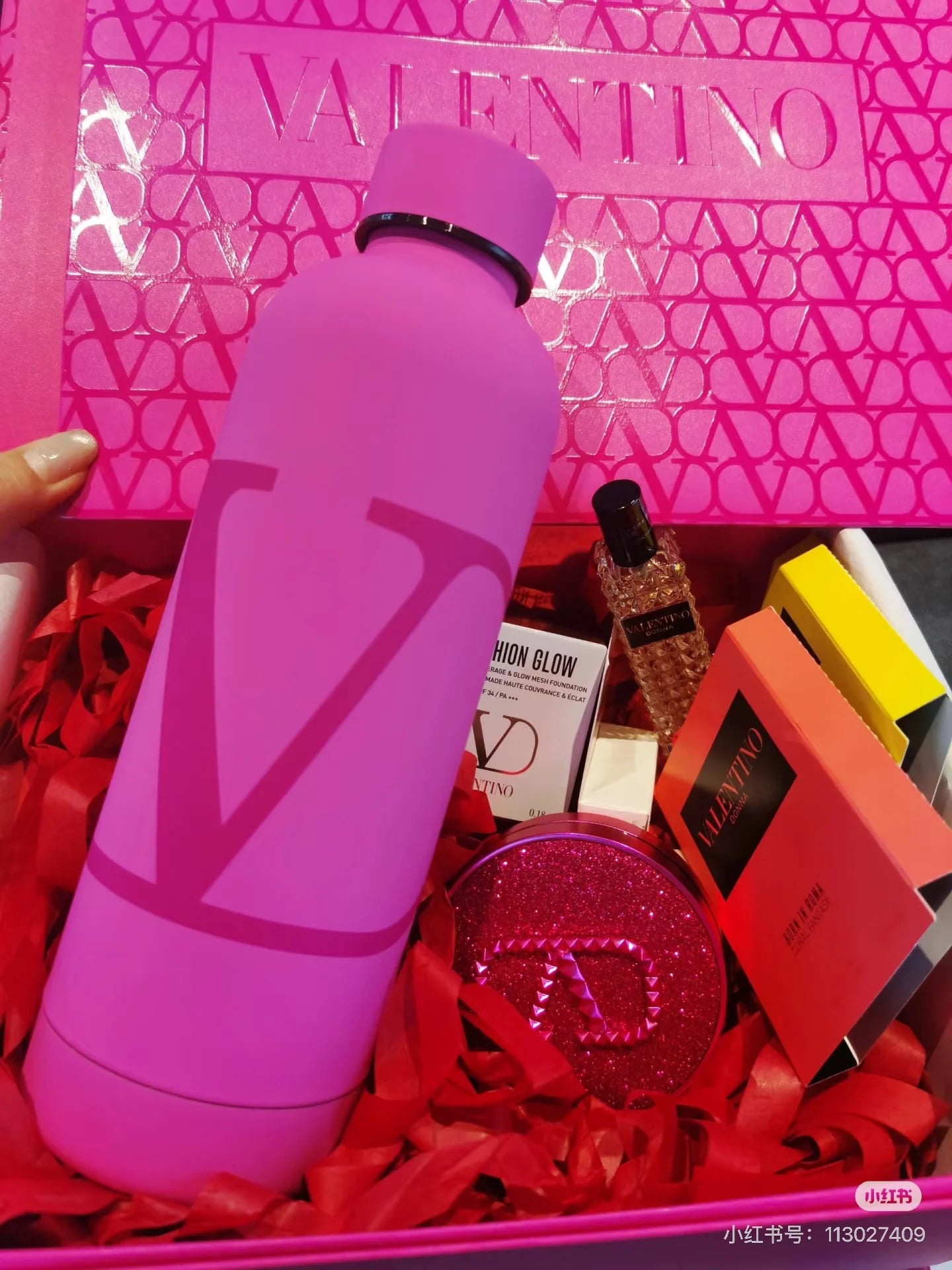 Valentino — VLogo Water Bottle Available in Gold &amp; Pink · Hot &amp; Cold · Limited Edition